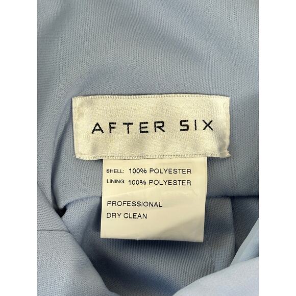 After Six NWT Blue Contoured Wide Strap Sweetheart Maxi Dress Formal Cocktail 2 - Picture 5 of 7